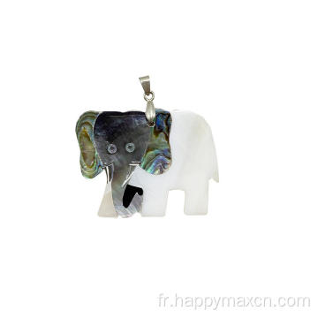 Artisanat des pendentifs d&#39;ormeaux d&#39;ormeaux d&#39;éléphant pour la fabrication de bijoux